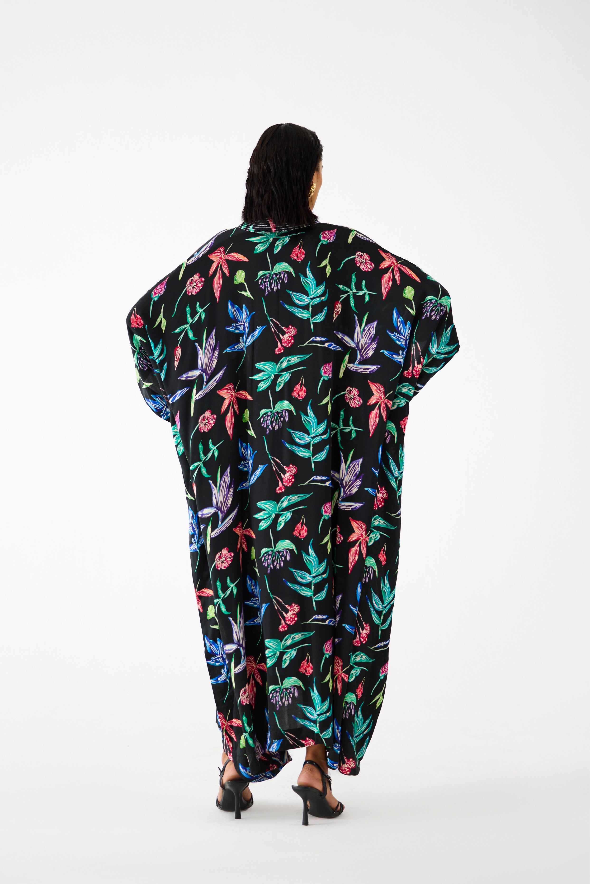 BLACK BOTANICA KAFTAN