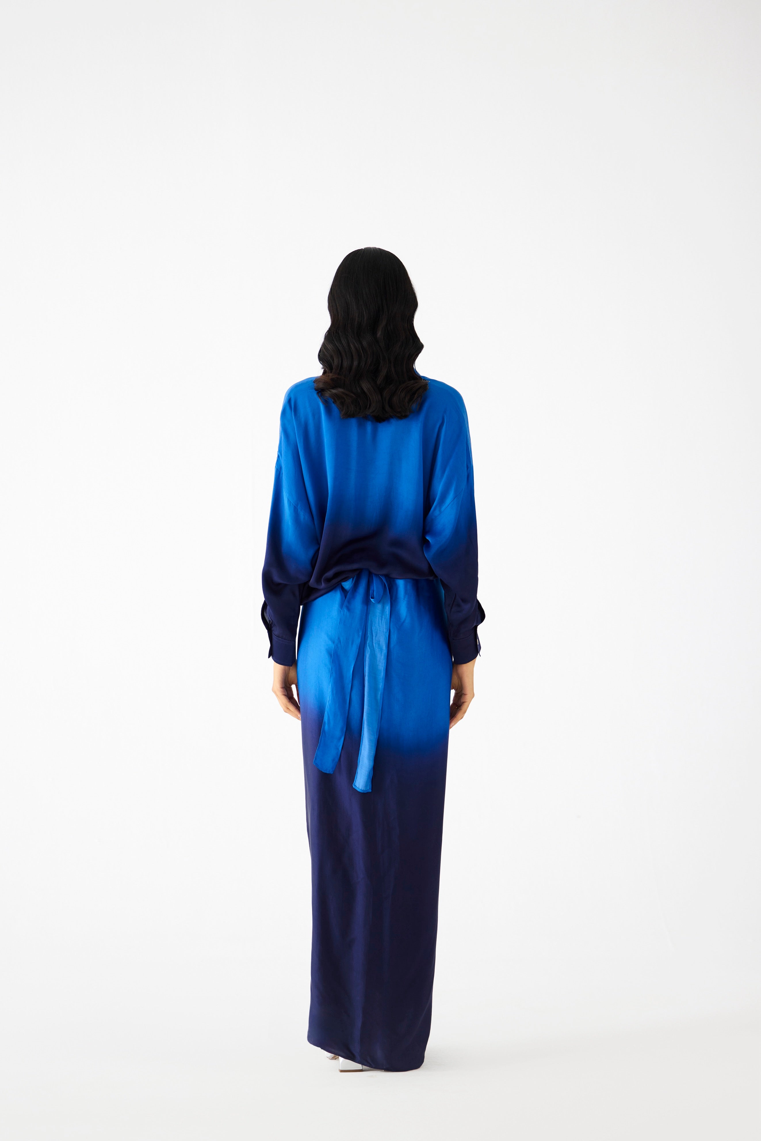 ROYAL DRAPED SHIRT DRESS