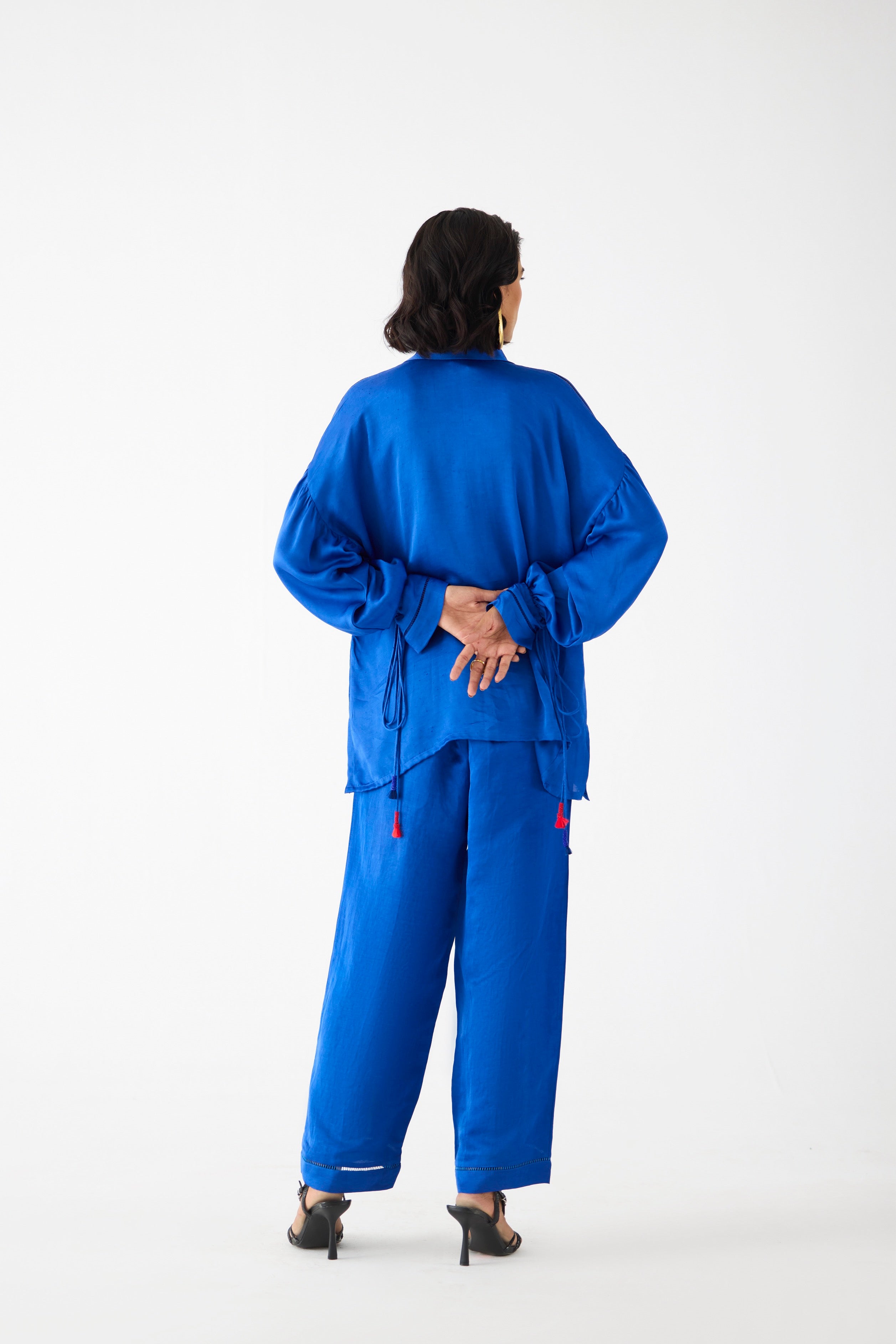 ZULU LINEN BLUE SHIRT & TROUSER CO-ORD