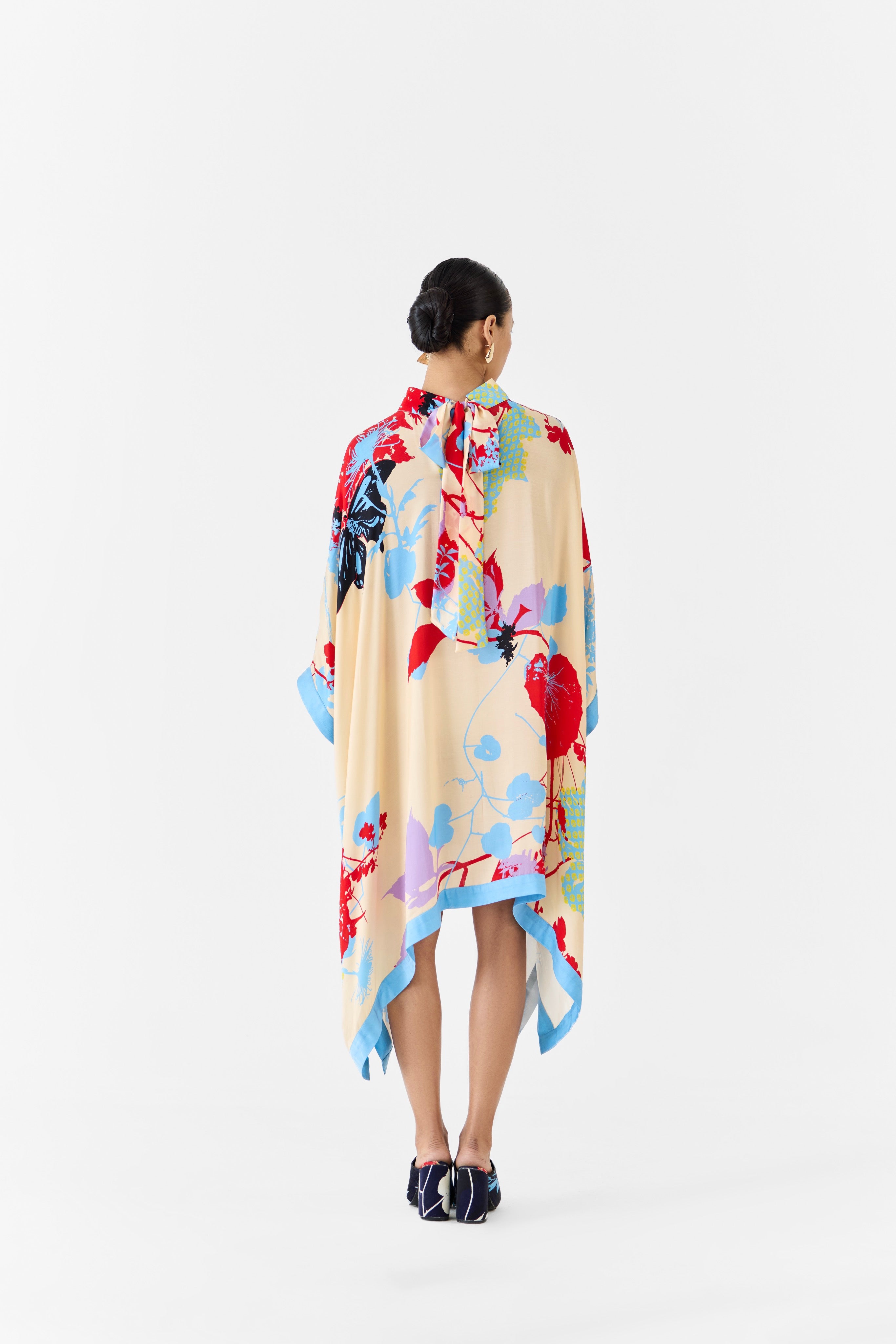 CREAM IKIGAI KIMONO DRESS