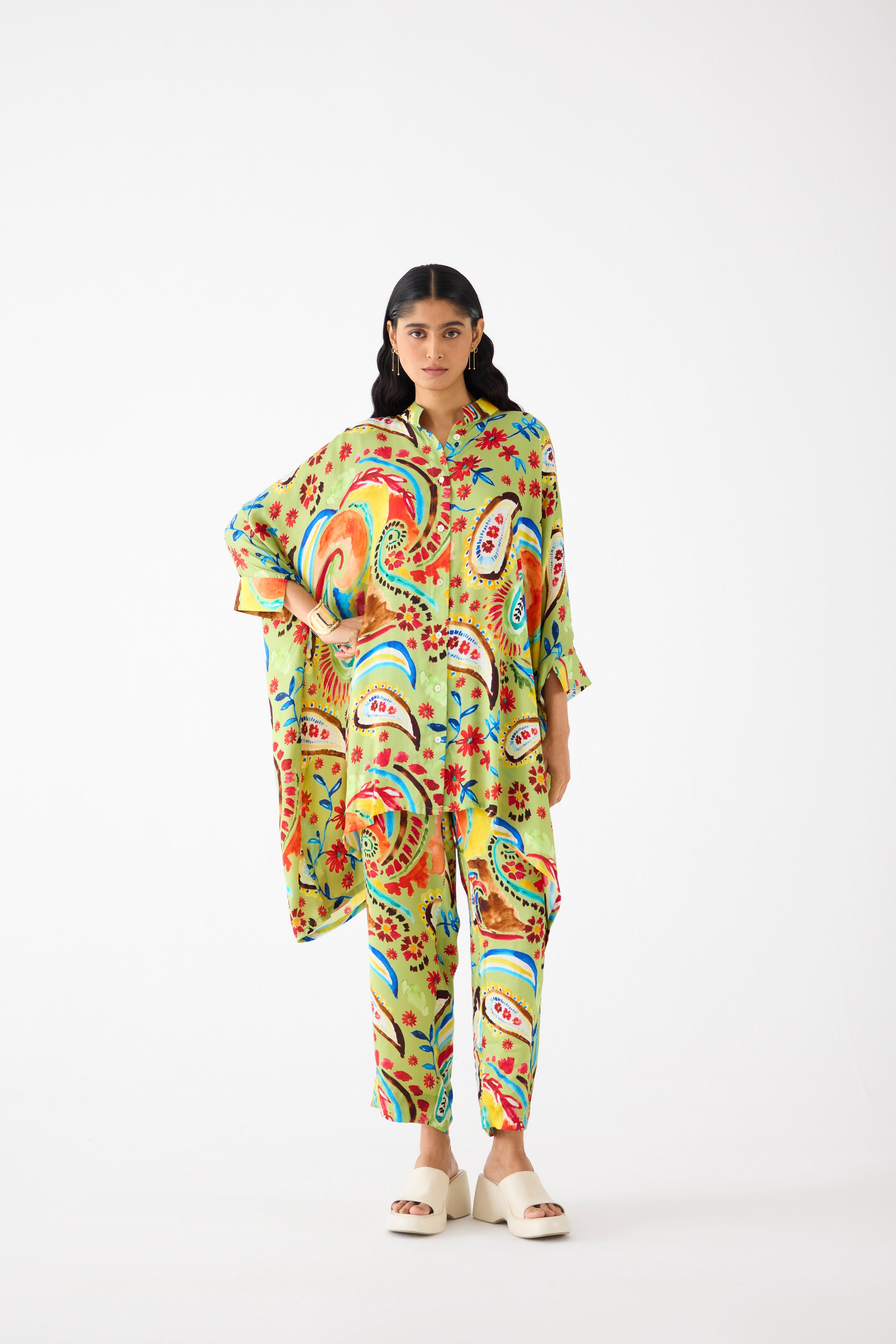 ANTELLA SHORT KIMONO AND PANTS CO-ORD