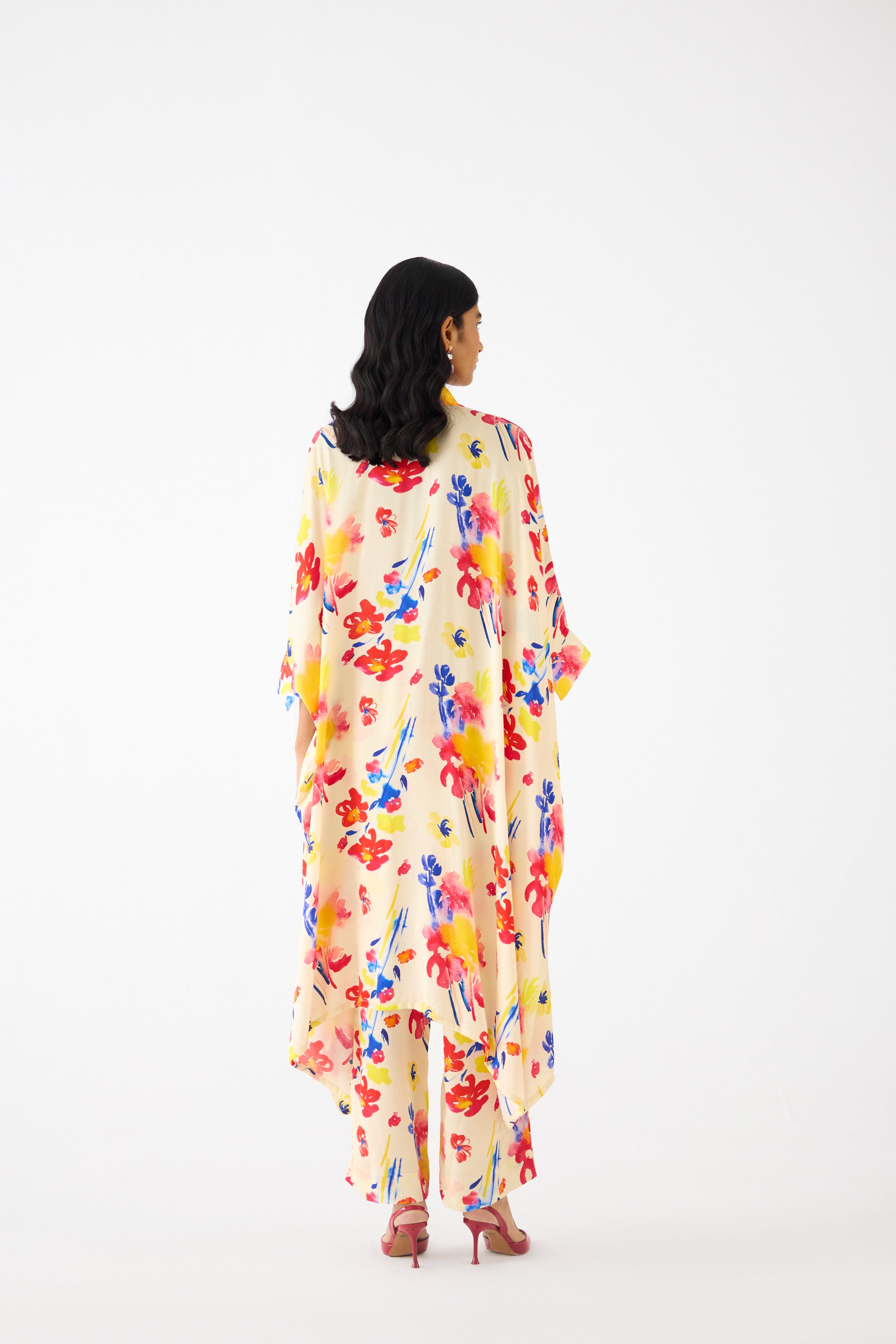 RIAD FRONT BUTTON KIMONO & TROUSERS