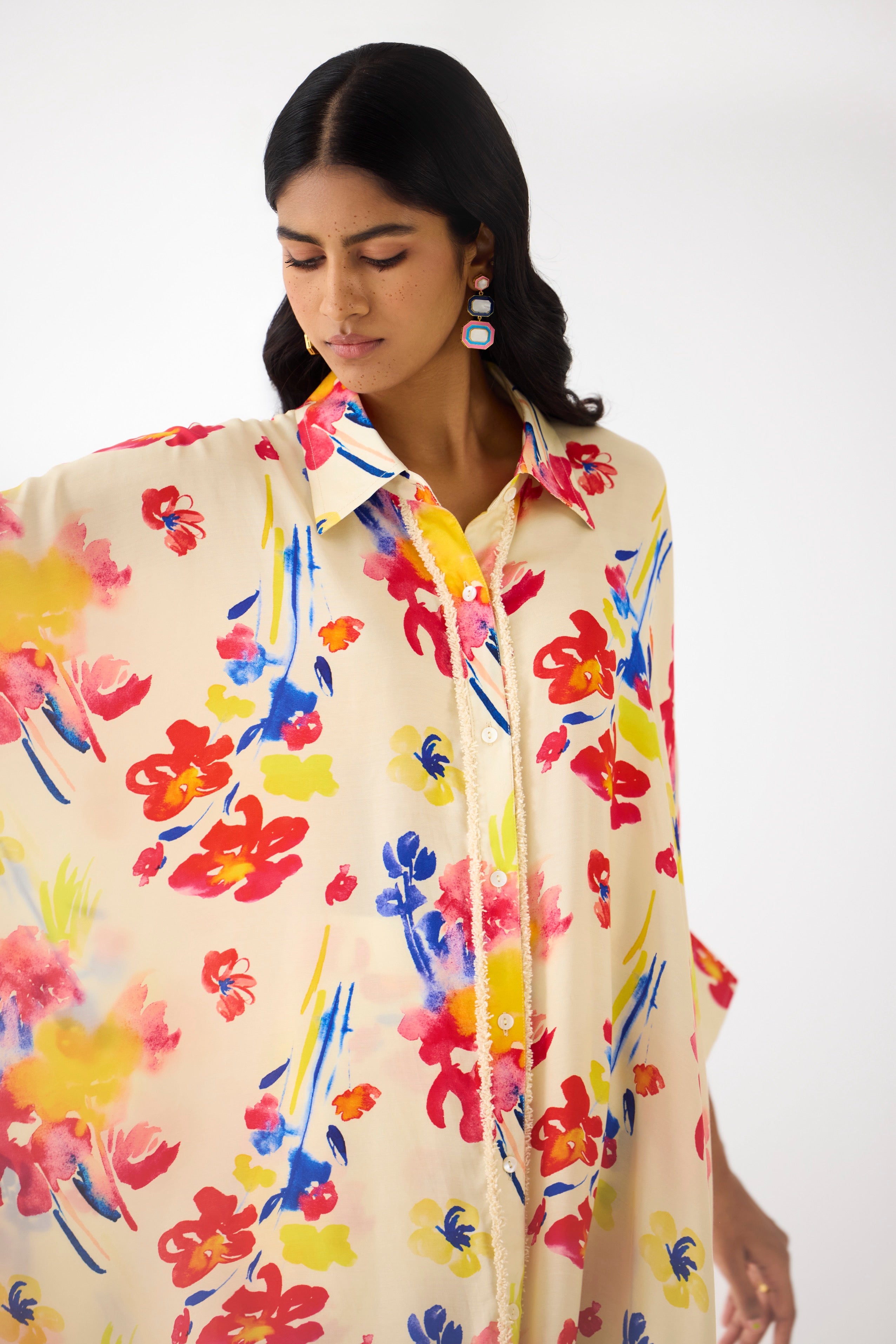 RIAD FRONT BUTTON KIMONO