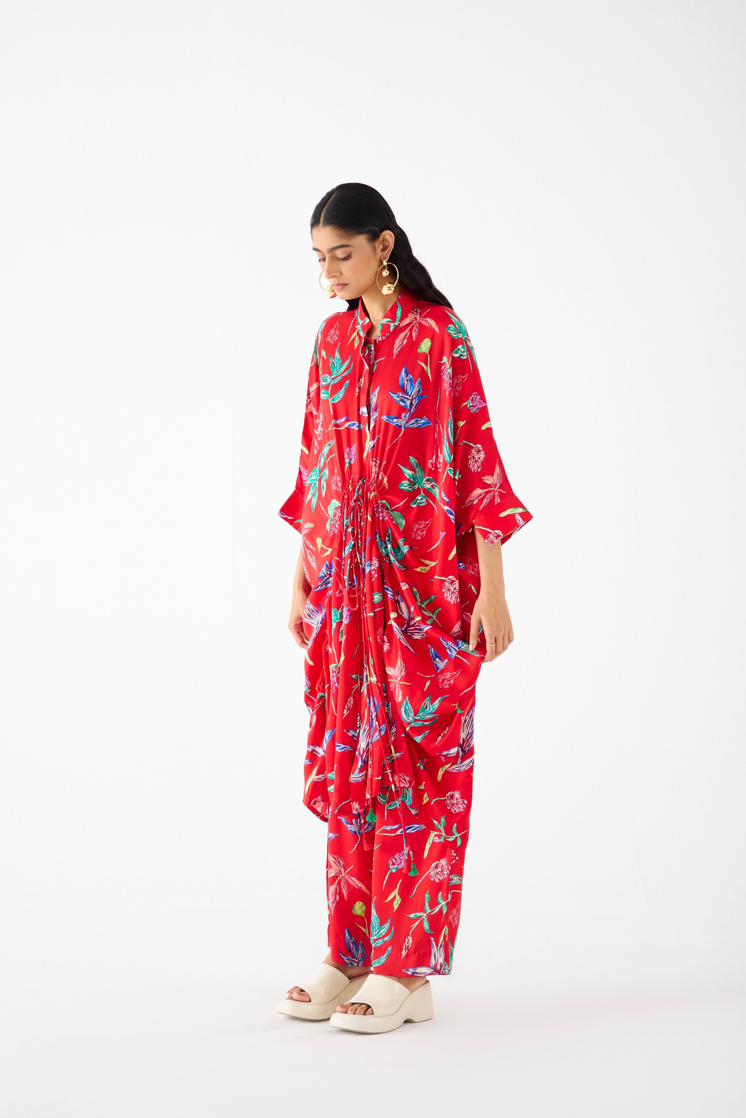 BOTANICA DRAWSTRING KIMONO AND PANTS CO-ORD