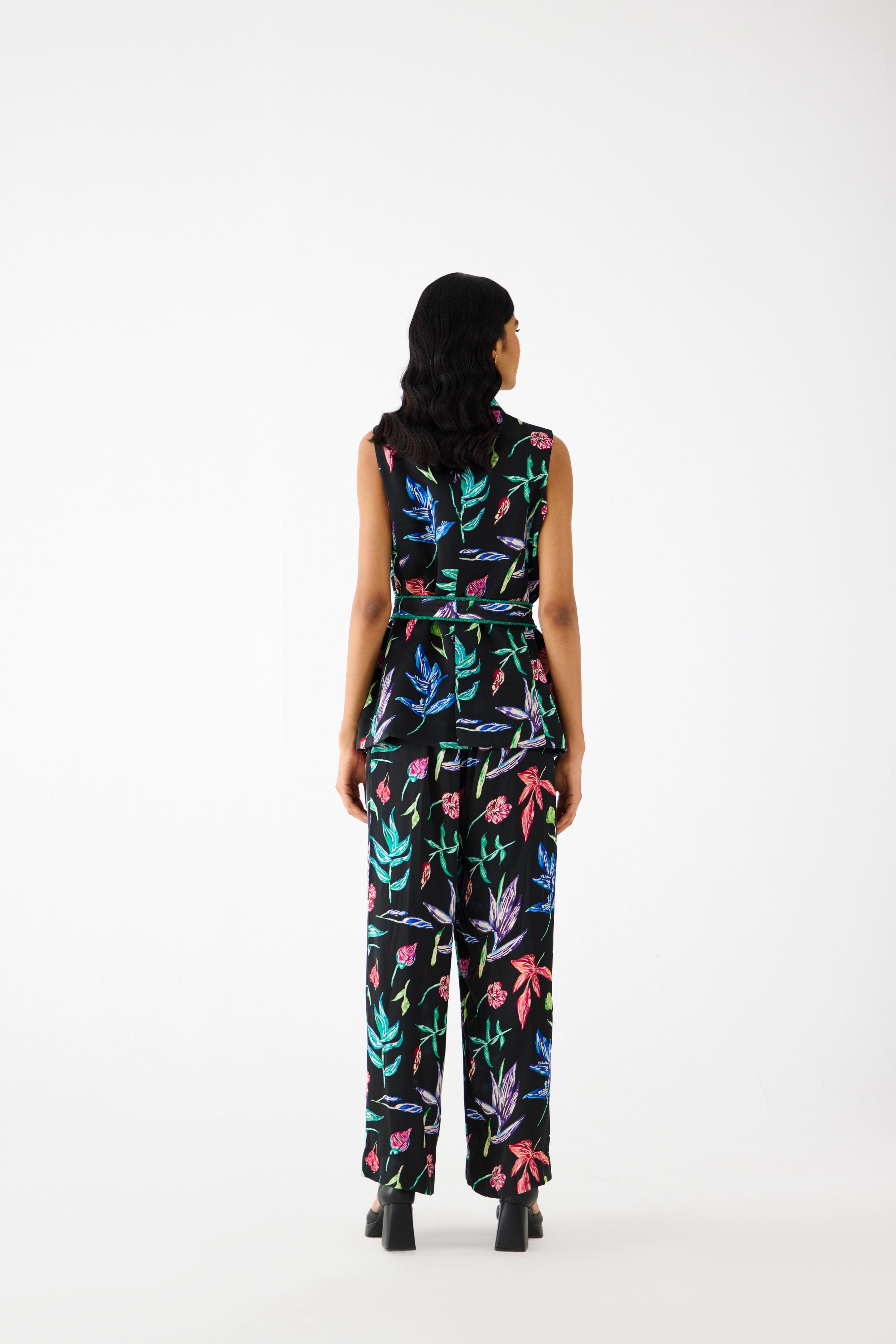 BLACK BOTANICA BLAZER & TROUSERS CO-ORD