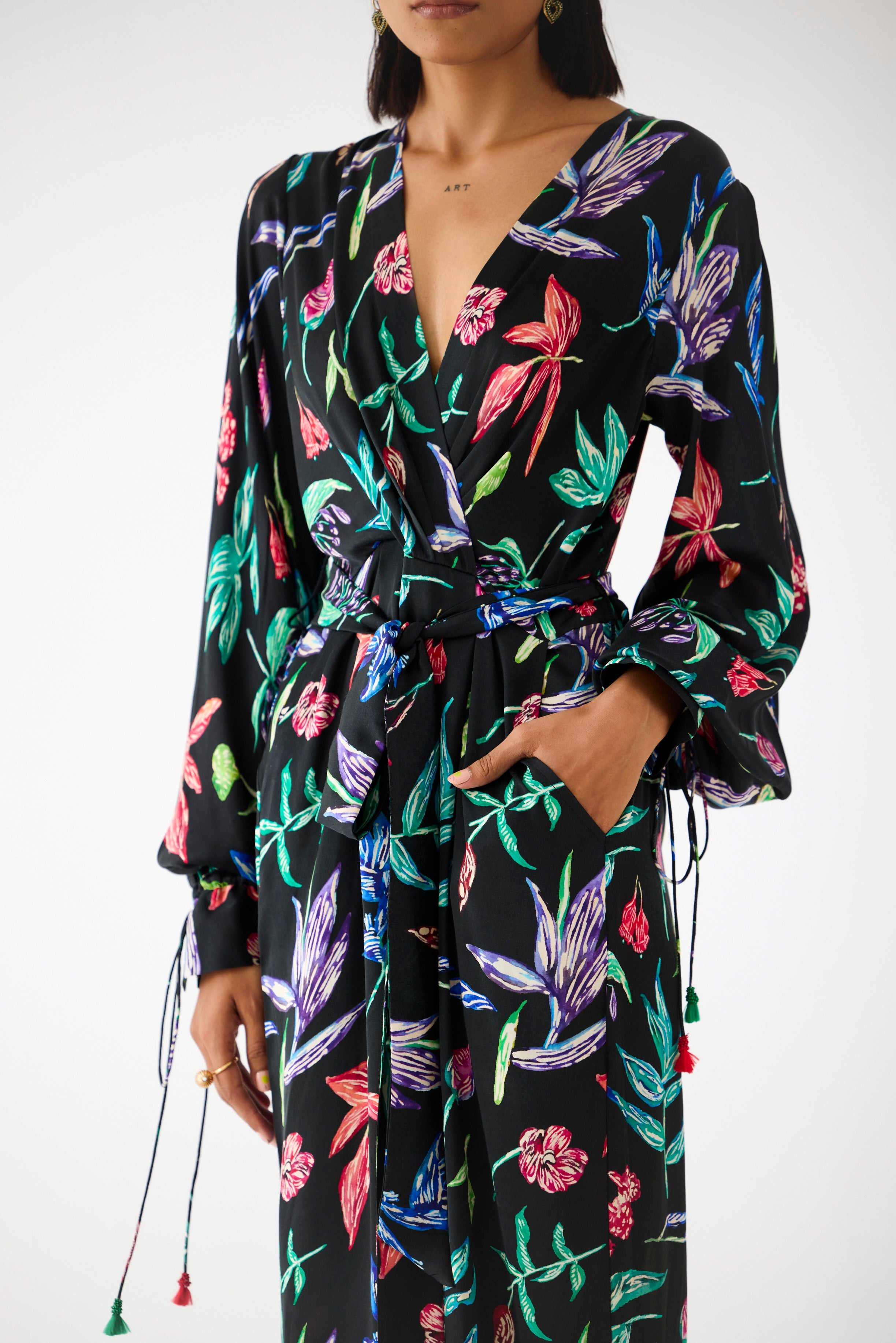 BLACK BOTANICA JUMPSUIT