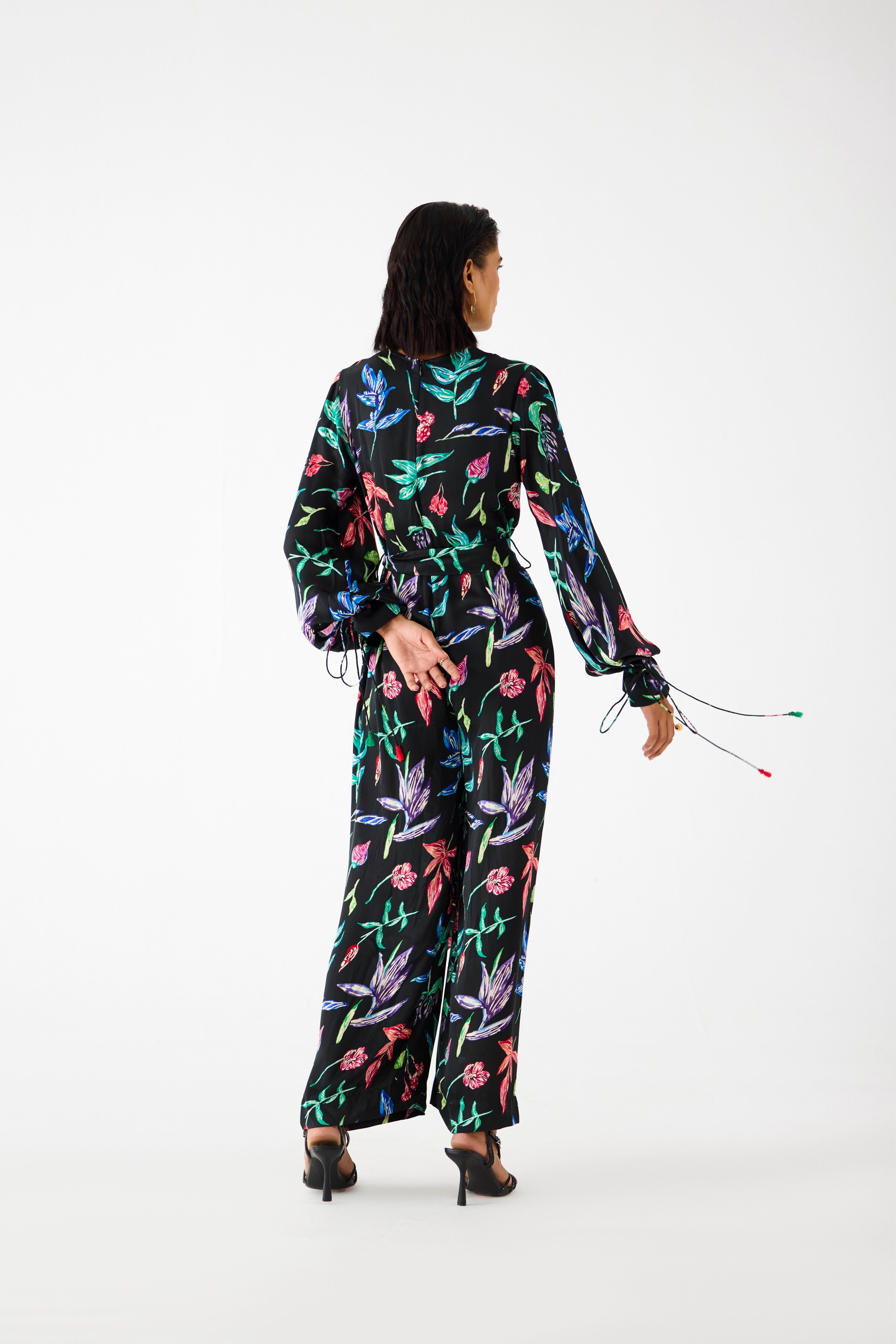 BLACK BOTANICA JUMPSUIT