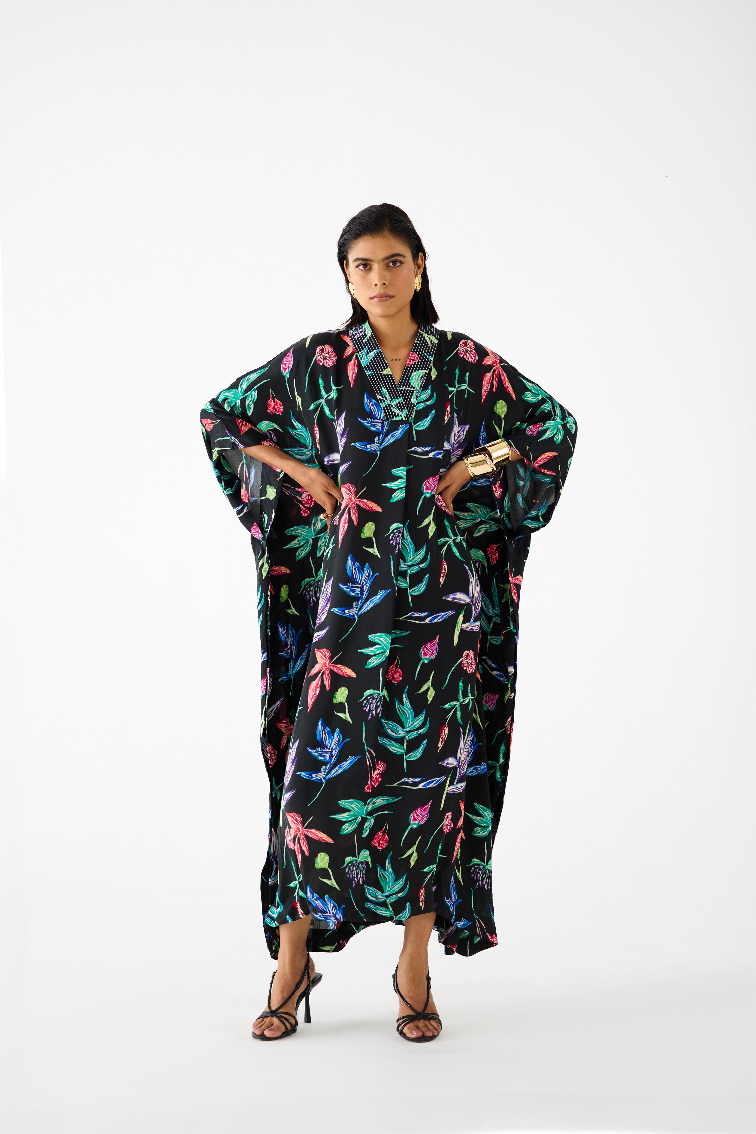 BLACK BOTANICA KAFTAN