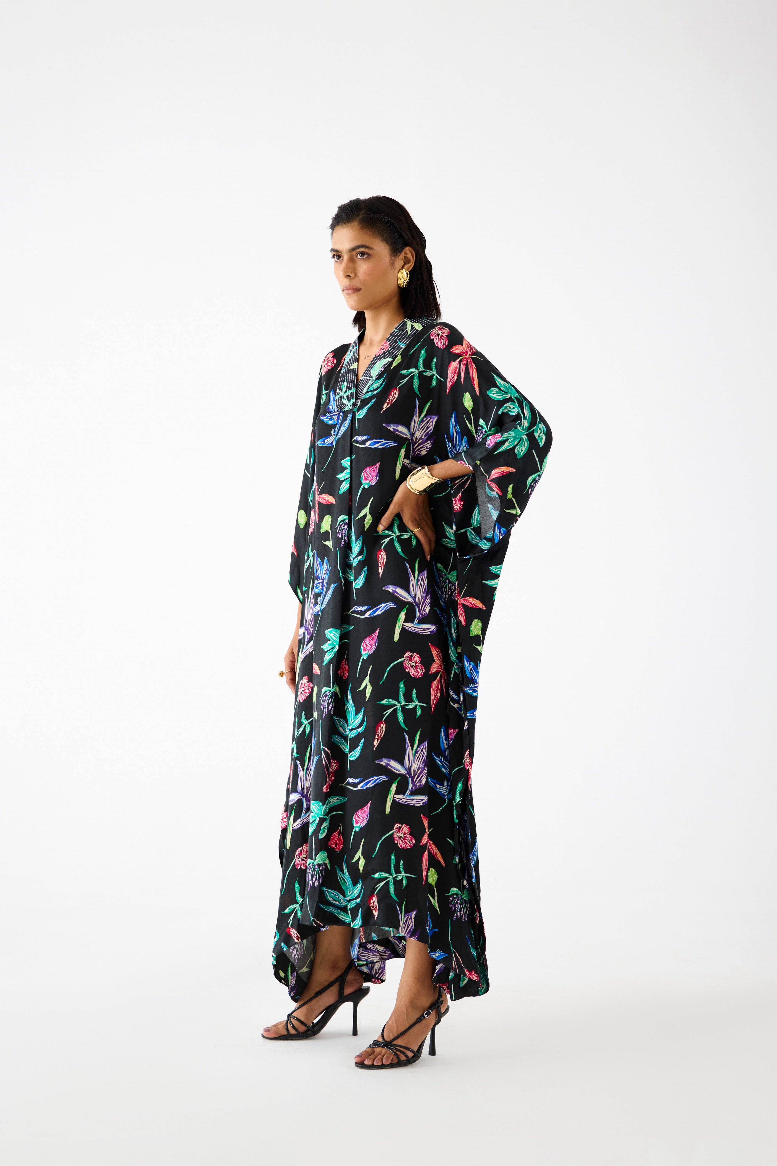 BLACK BOTANICA KAFTAN