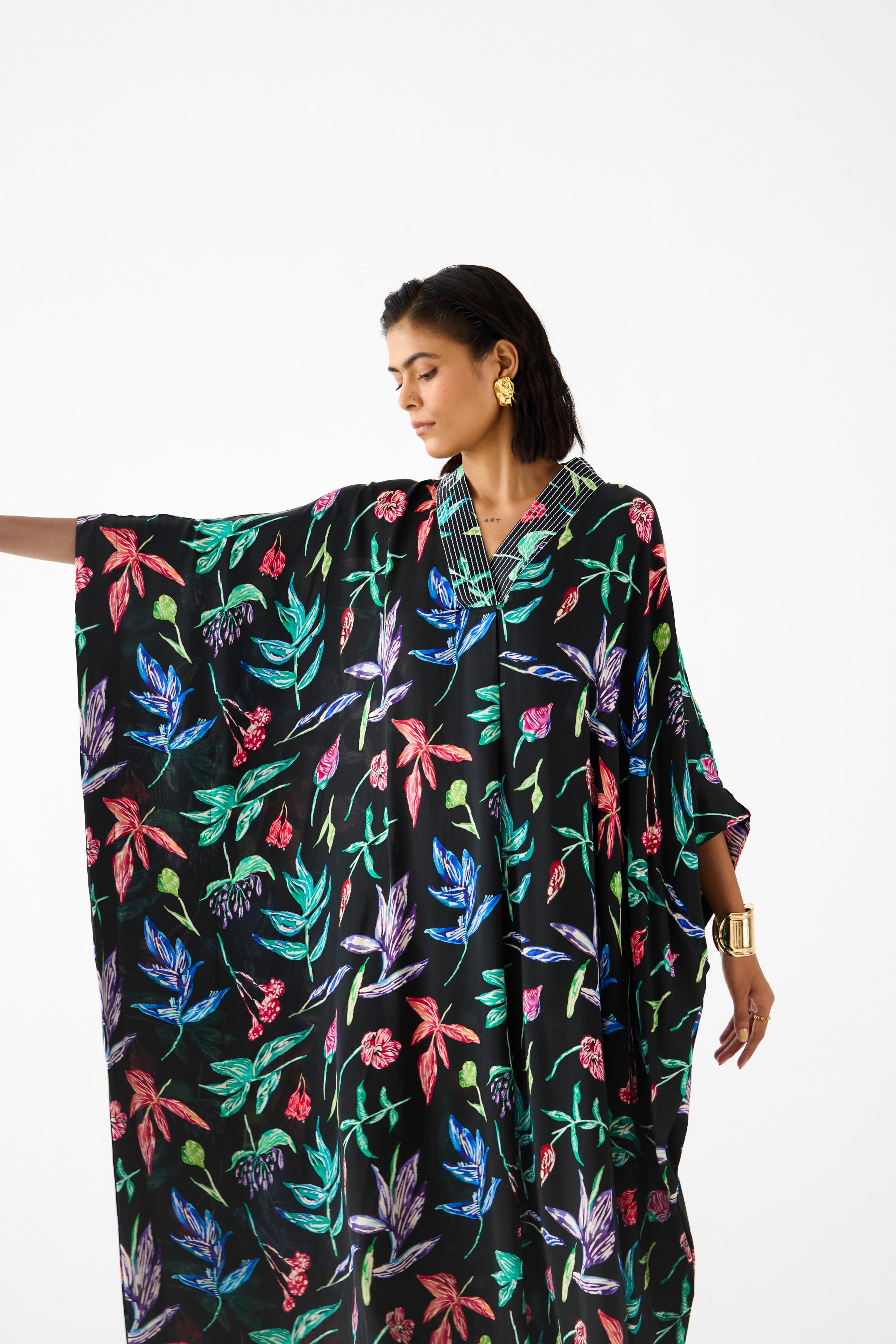 BLACK BOTANICA KAFTAN