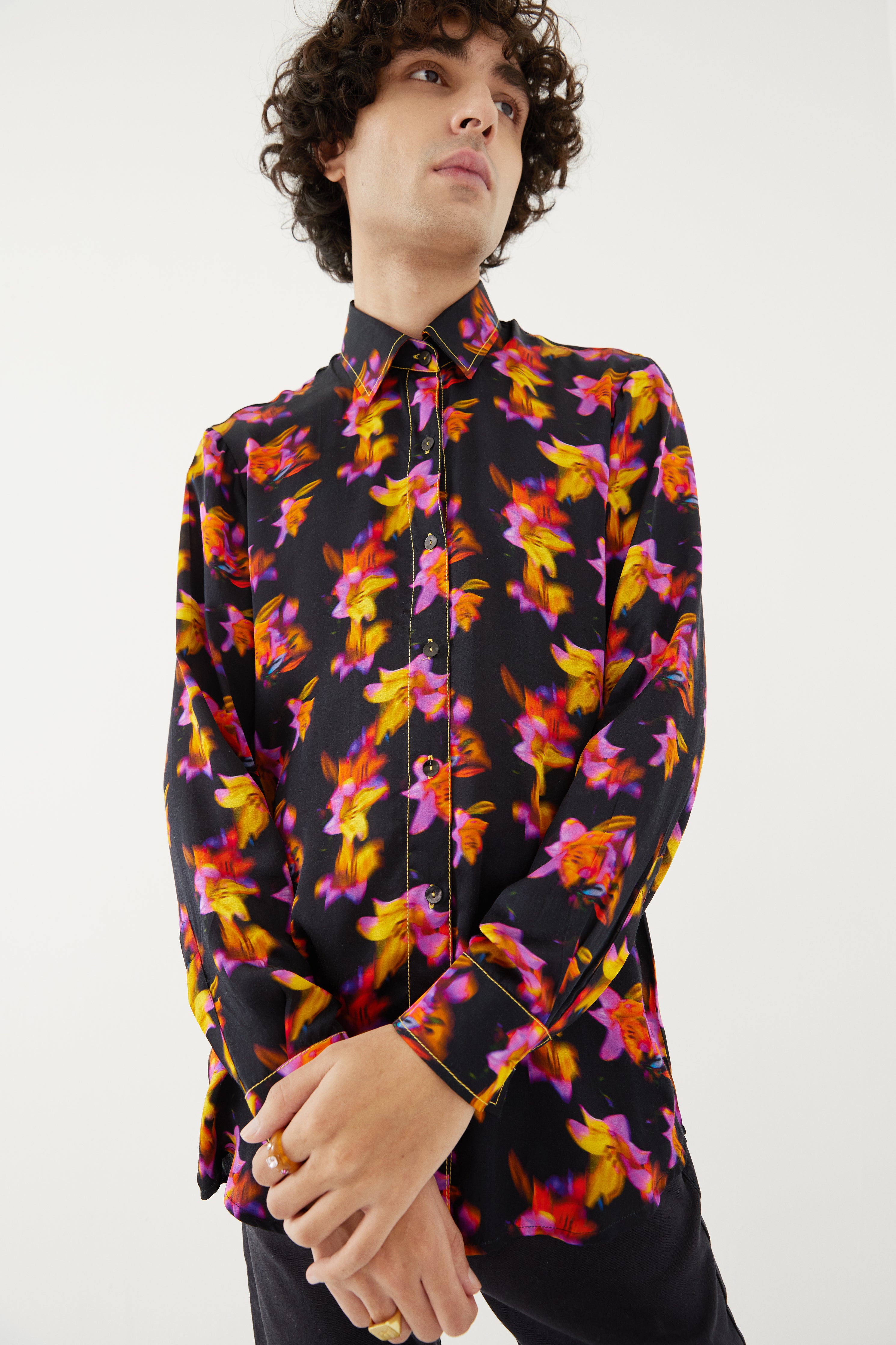 H&m mens floral outlet shirt